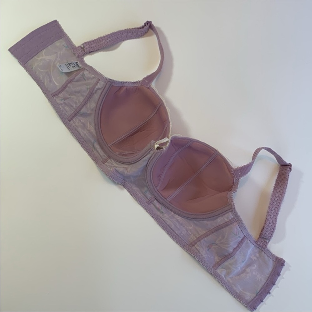 ๐๐ฆ FREYA Lilac Longline Bra - 30F - Bird Print ๐ฆ๐ - Picture 7 of 10